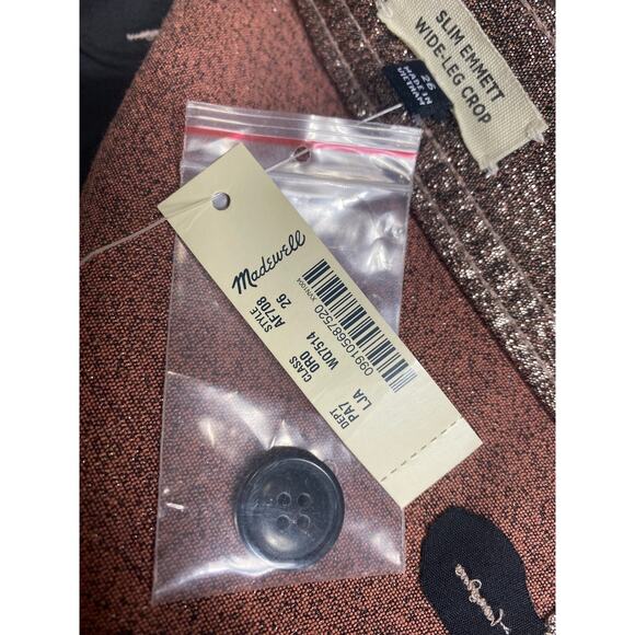 NWT MADEWELL JEANS PANTS 26 ROSEGOLD HOLIDAYS FESTIVE PREPPY CHRISTMAS - Picture 7 of 14